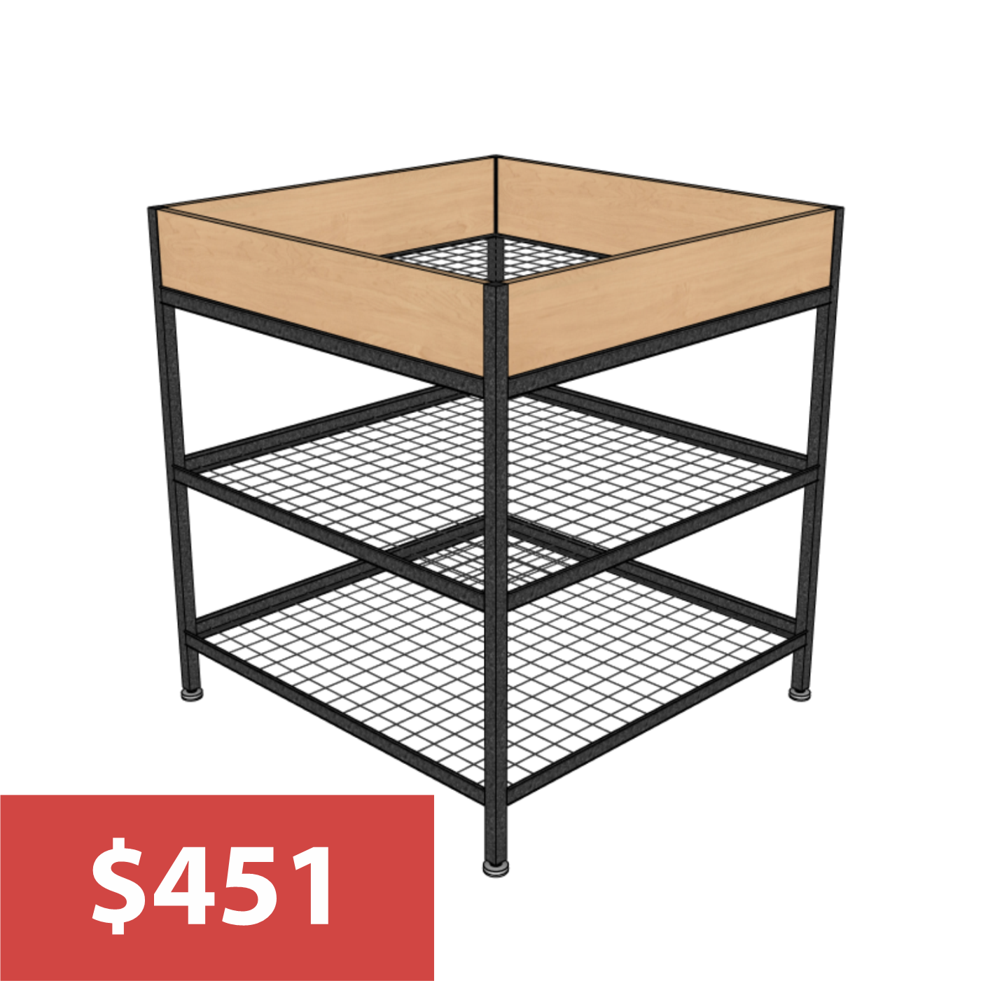 36" X 36" IMPULSE MERCHANDISER