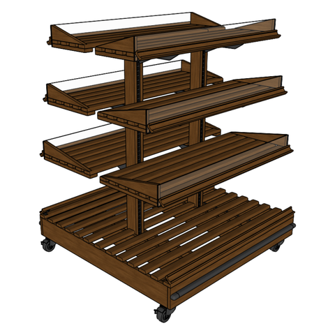 Tiered Shelving Double Sided Display Tiered Shelving Double Sided Display