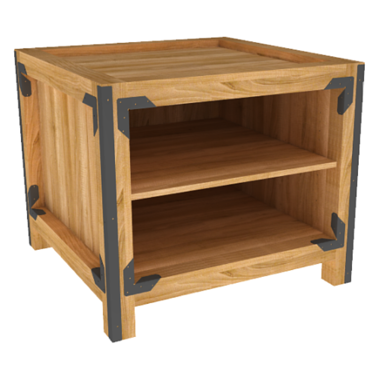 Classic Wood Orchard Display Bin With Shelf, Casters 36W 24H 16D
