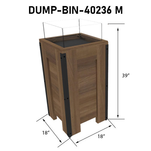 Marco Company Orchard Produce Display Bin 42 1/2 x 50 1/2 with Liner -  Pine