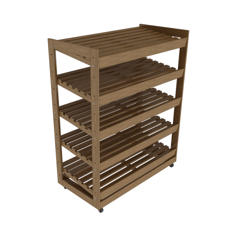5-Shelf Rolling Rack
