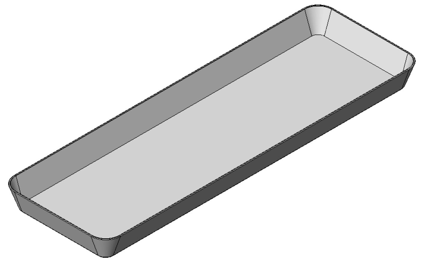 Plastic Deli Tray - 10"W X 30"D X 2"H