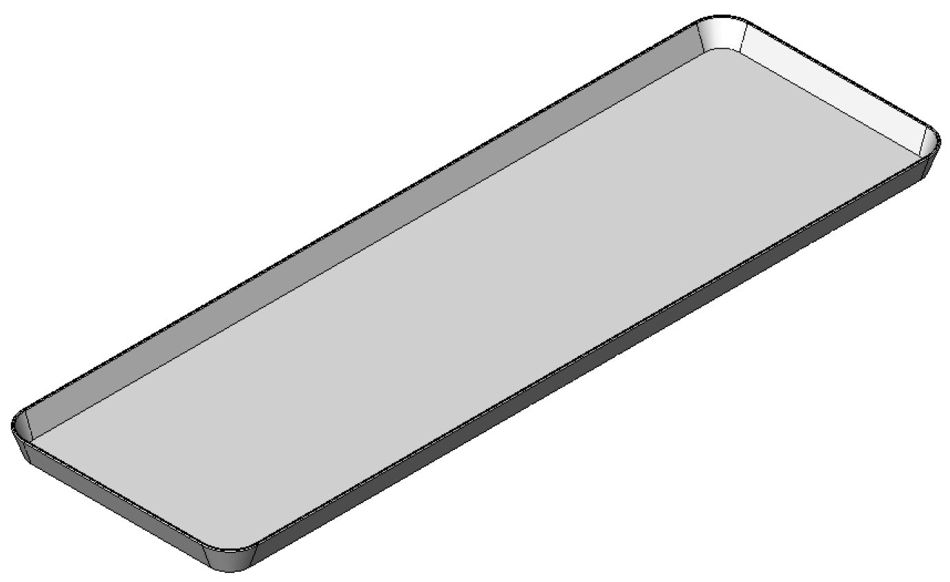 Plastic Deli Tray - 10"W X 30"D X 1"H