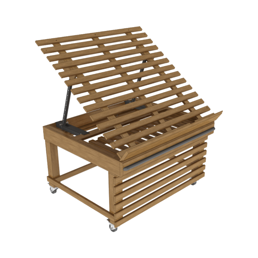 Euro Table With Pull-Out Shelf