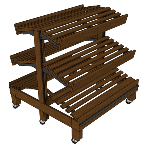 3-Shelf Double Sided Display