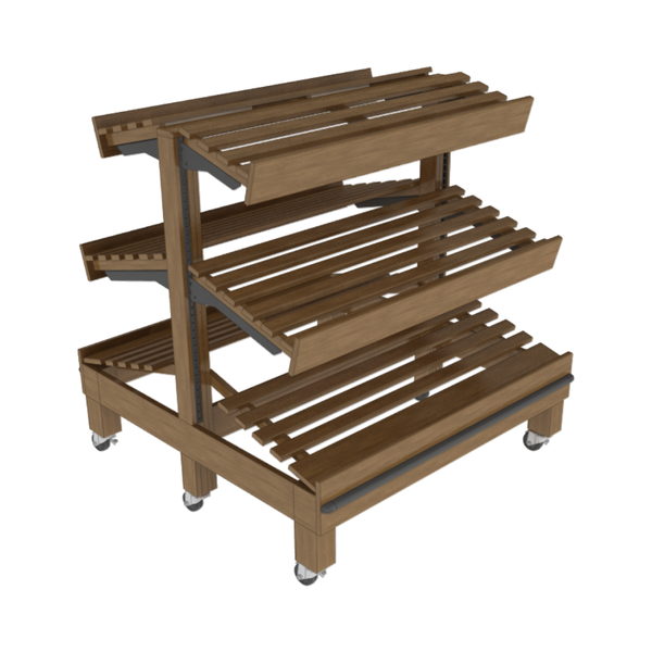 3-Shelf Double Sided Display