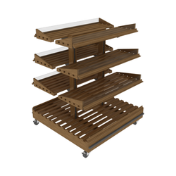 Tiered Shelving Double Sided Display