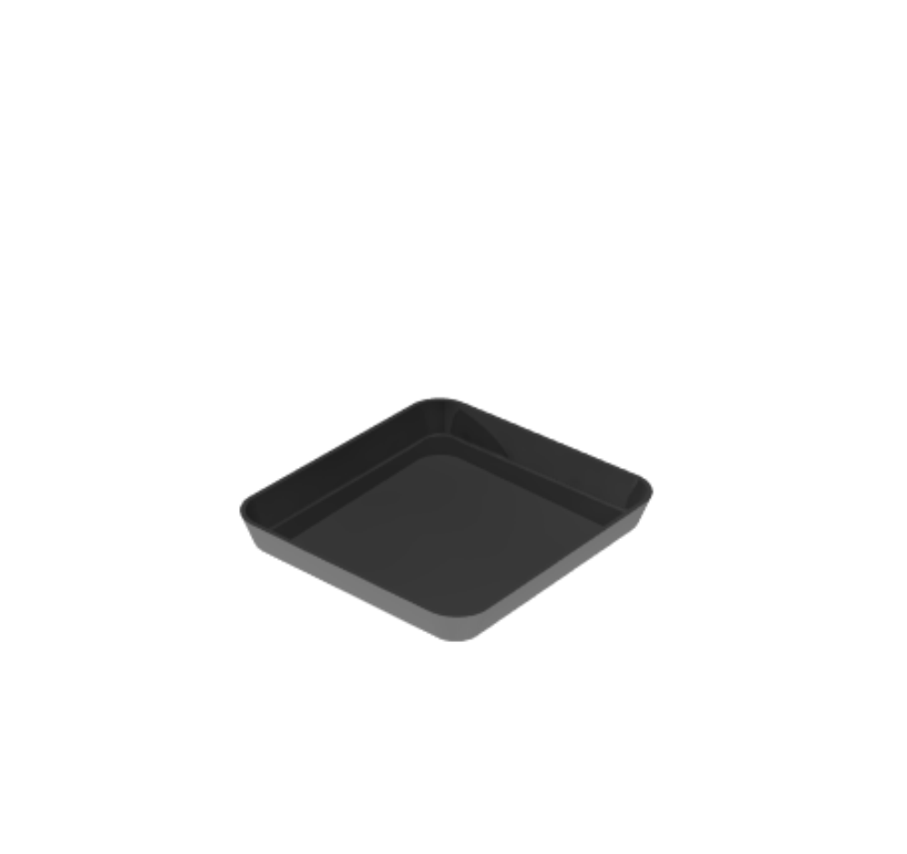 Plastic Deli Tray - 7"W X 8"D X 1"H