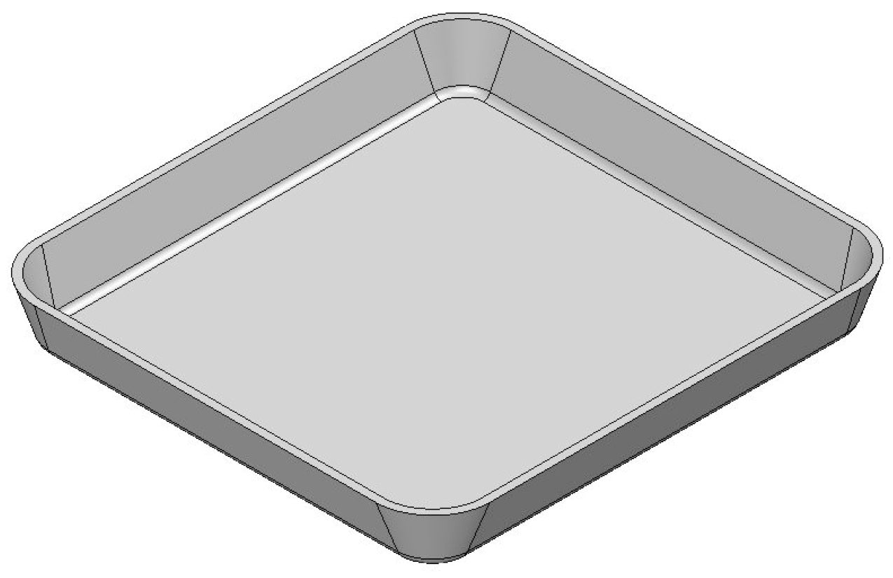 Plastic Deli Tray - 7"W X 8"D X 1"H