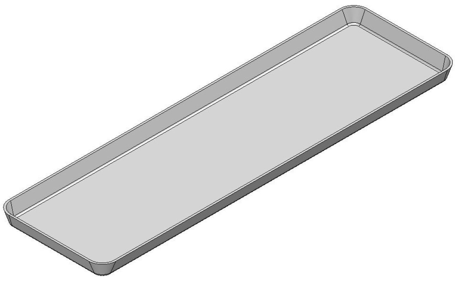 Plastic Deli Tray - 7"W X 25"D X 1"H