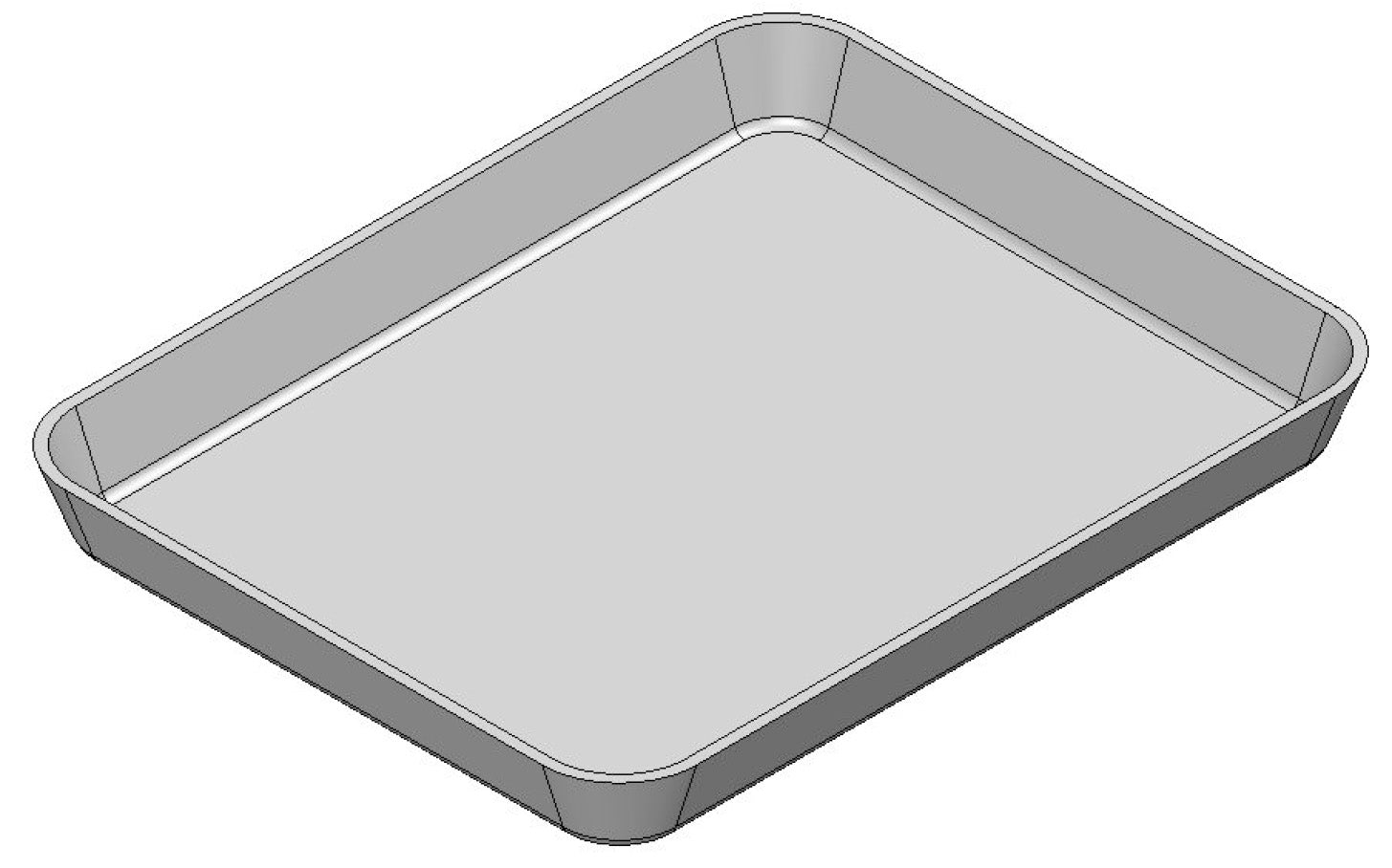 Plastic Deli Tray - 7"W X 9"D X 1"H