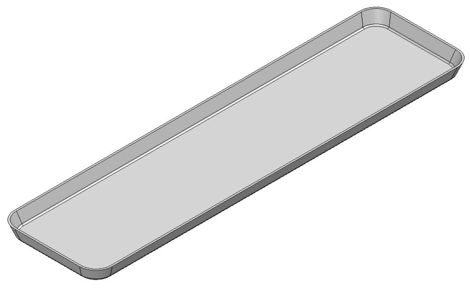 Plastic Deli Tray - 7"W X 29"D X 1"H