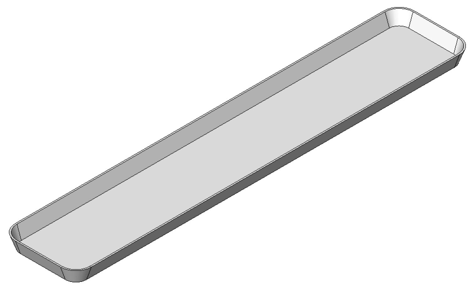 Plastic Deli Tray - 6"W X 30"D X 1"H