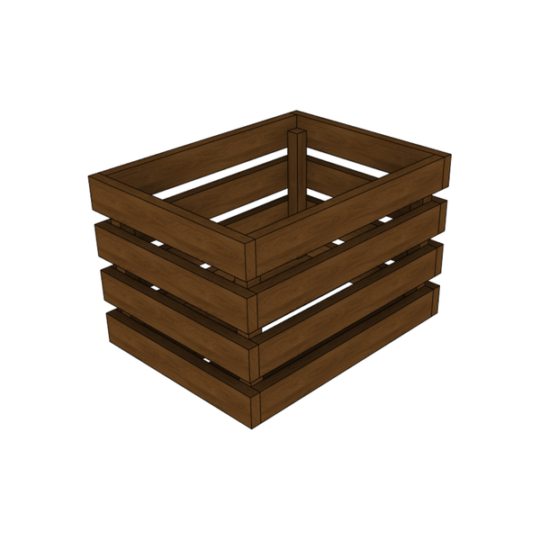 Slatted Wood Crate