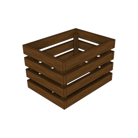 Slatted Wood Crate
