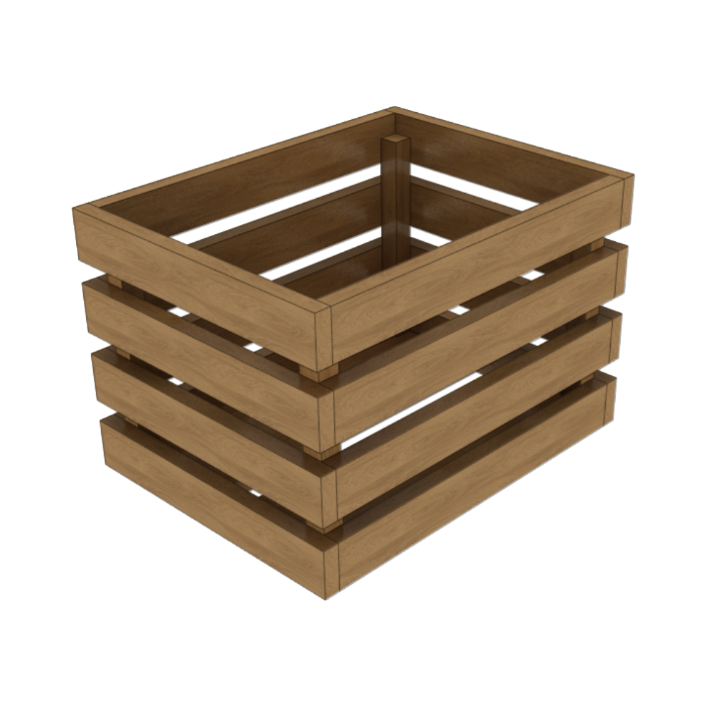 Slatted Wood Crate