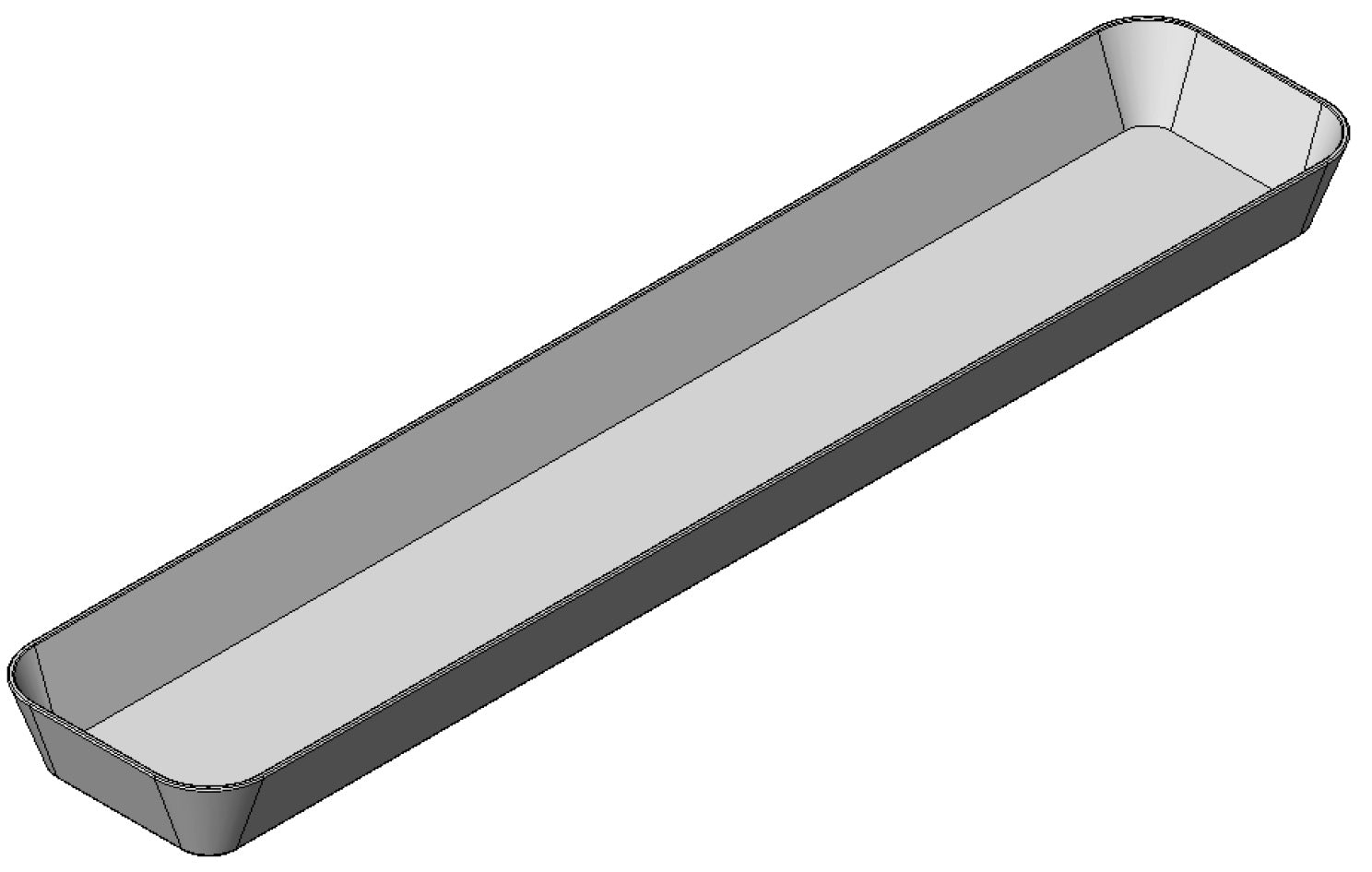 Plastic Deli Tray - 6"W X 30"D X 2"H