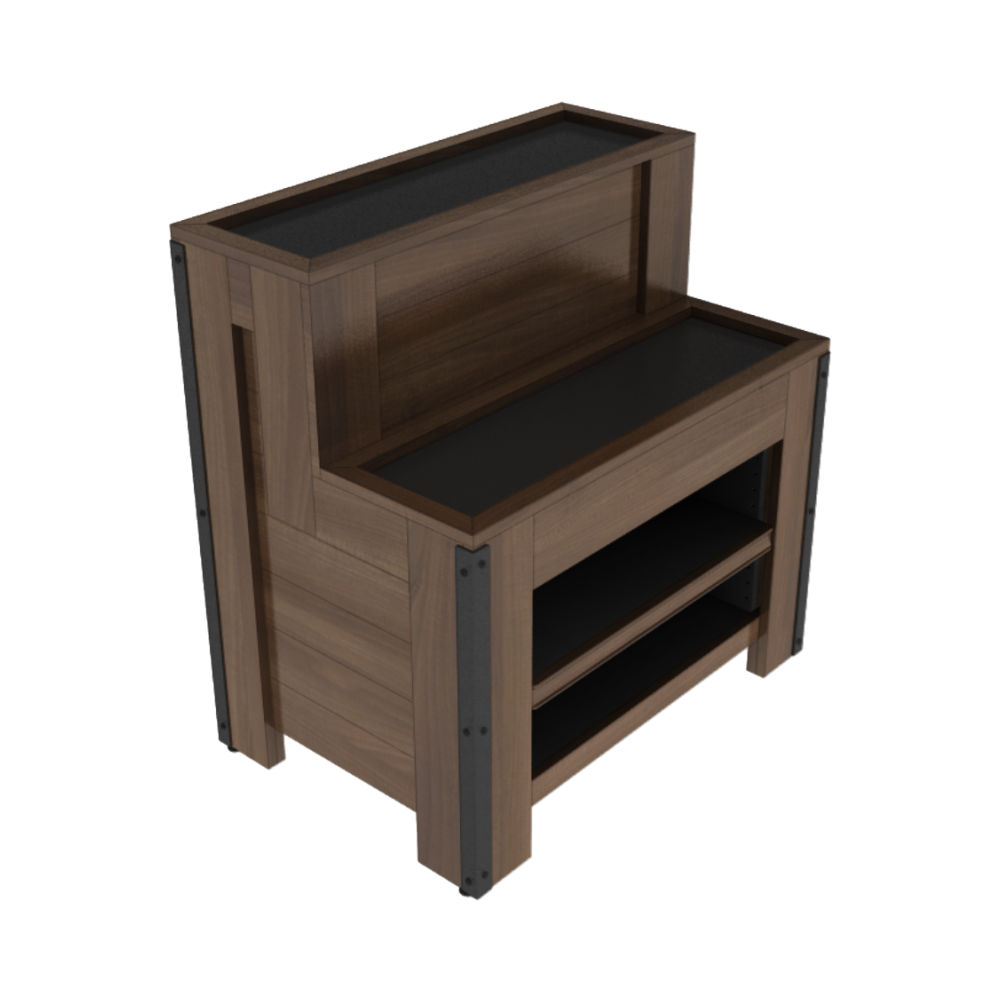 2-Step Orchard Bin With Shelves