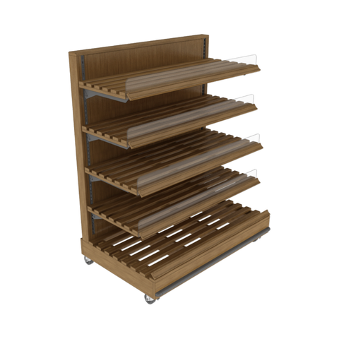 Solid Back 4-Shelf Inline Displays