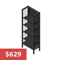 END CAP WITH 4 SHELVES