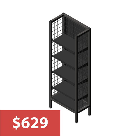 END CAP WITH 4 SHELVES