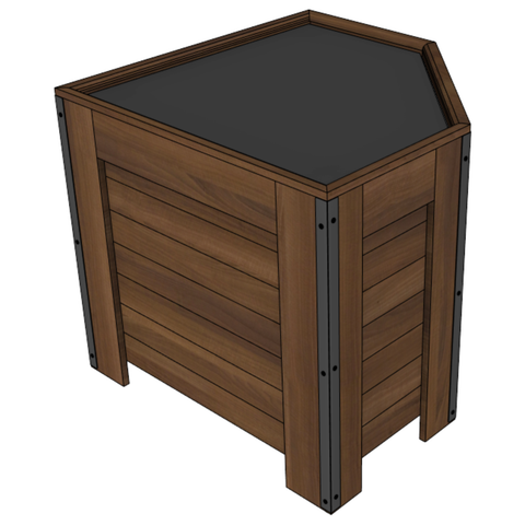 33" Tall Wedge Front Orchard Bin