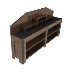 96" Produce End Cap With Wooden Riser