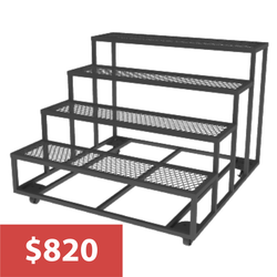 4-TIER SHELVING DISPLAY