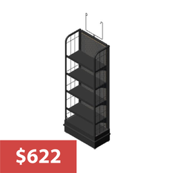 FREESTANDING MERCHANDISER WITH 4 SHELVES
