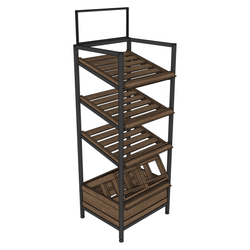 3-Shelf Rack With Box Holders