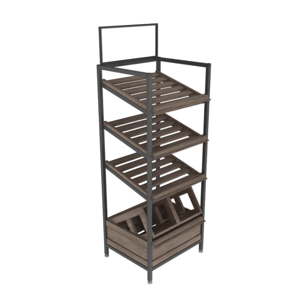 3-Shelf Rack With Box Holders