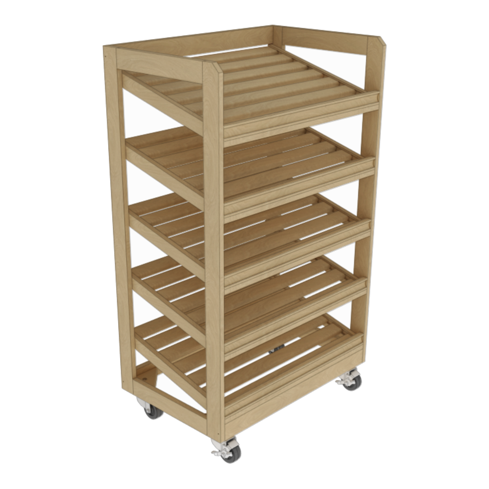 5-Shelf Bakery Roll Around Rack with Adjustable Shelves