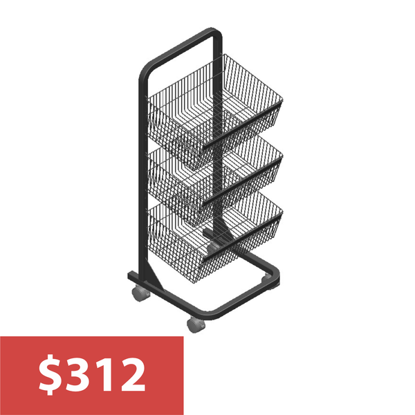 MOBILE WIRE BASKET DISPLAY
