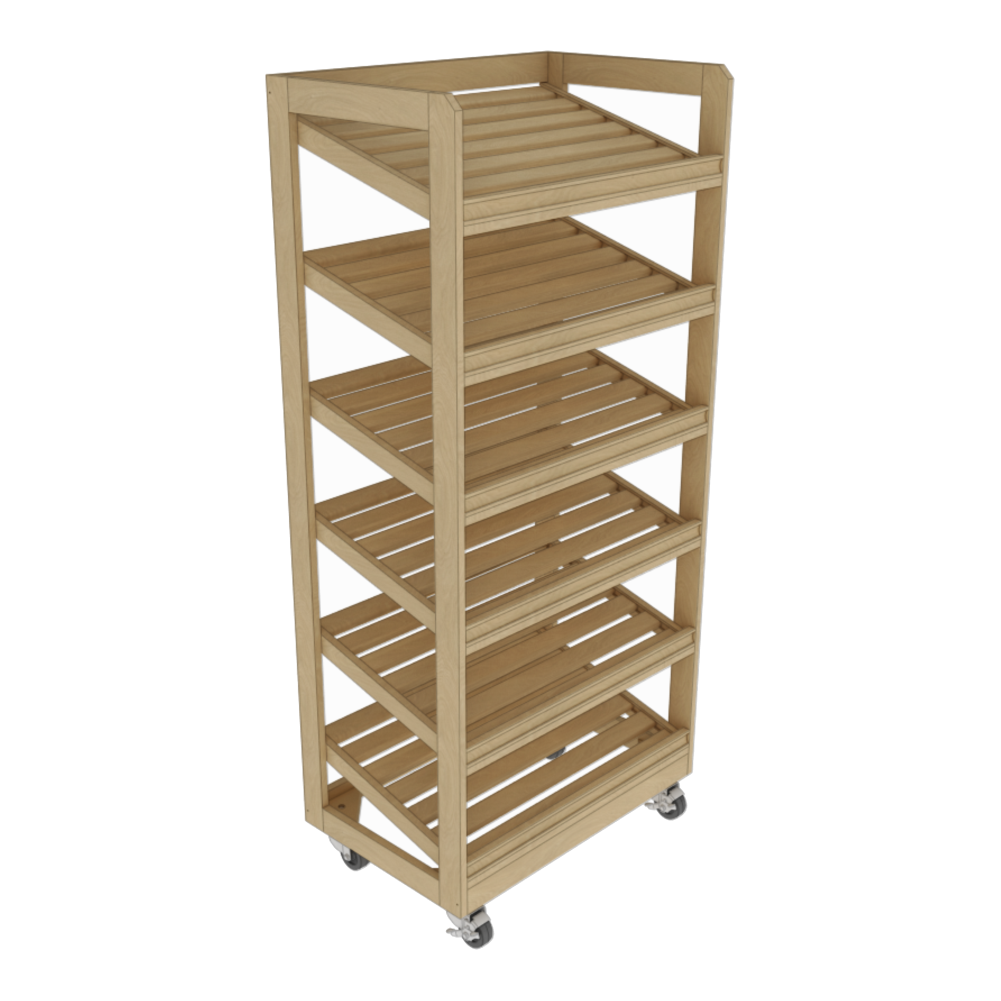 6-Shelf Bakery Roll Around Rack with Fixed Shelves