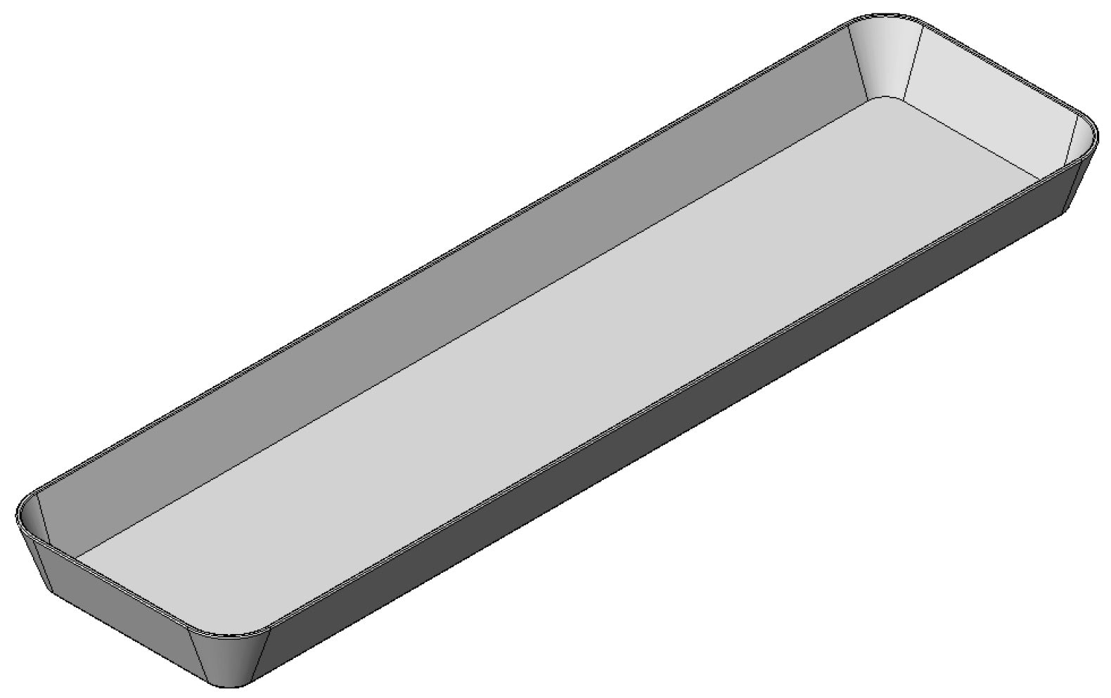 Plastic Deli Tray - 8"W X 30"D X 2"H