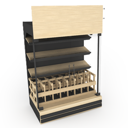 Bakery Case With Baguette Holders