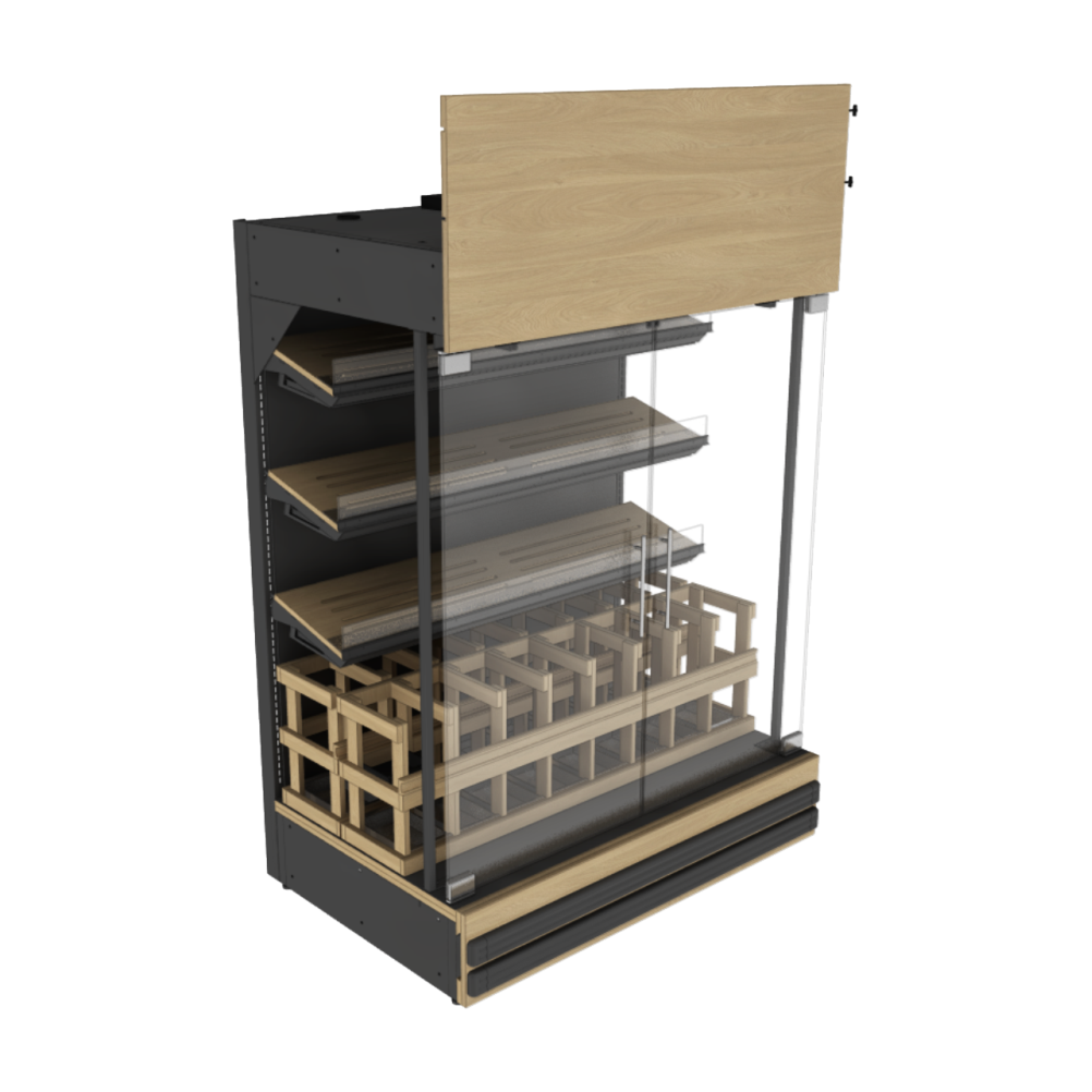 Bakery Case With Baguette Holders