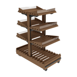 Tiered Shelving Double Sided Displays
