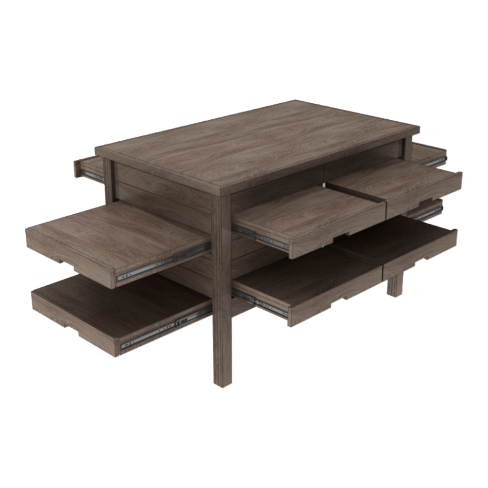 4-Way Pull-Out Rectangular Table
