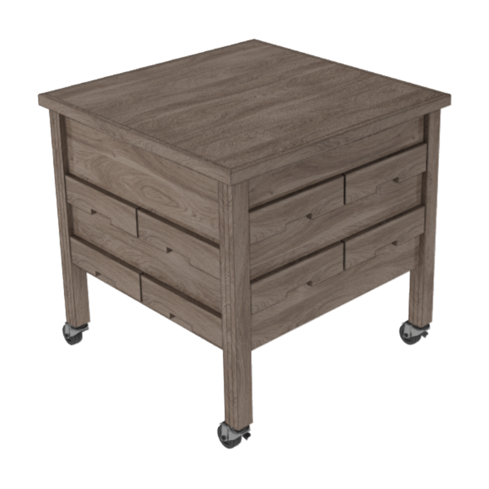 4-Way Pull-Out Square Table