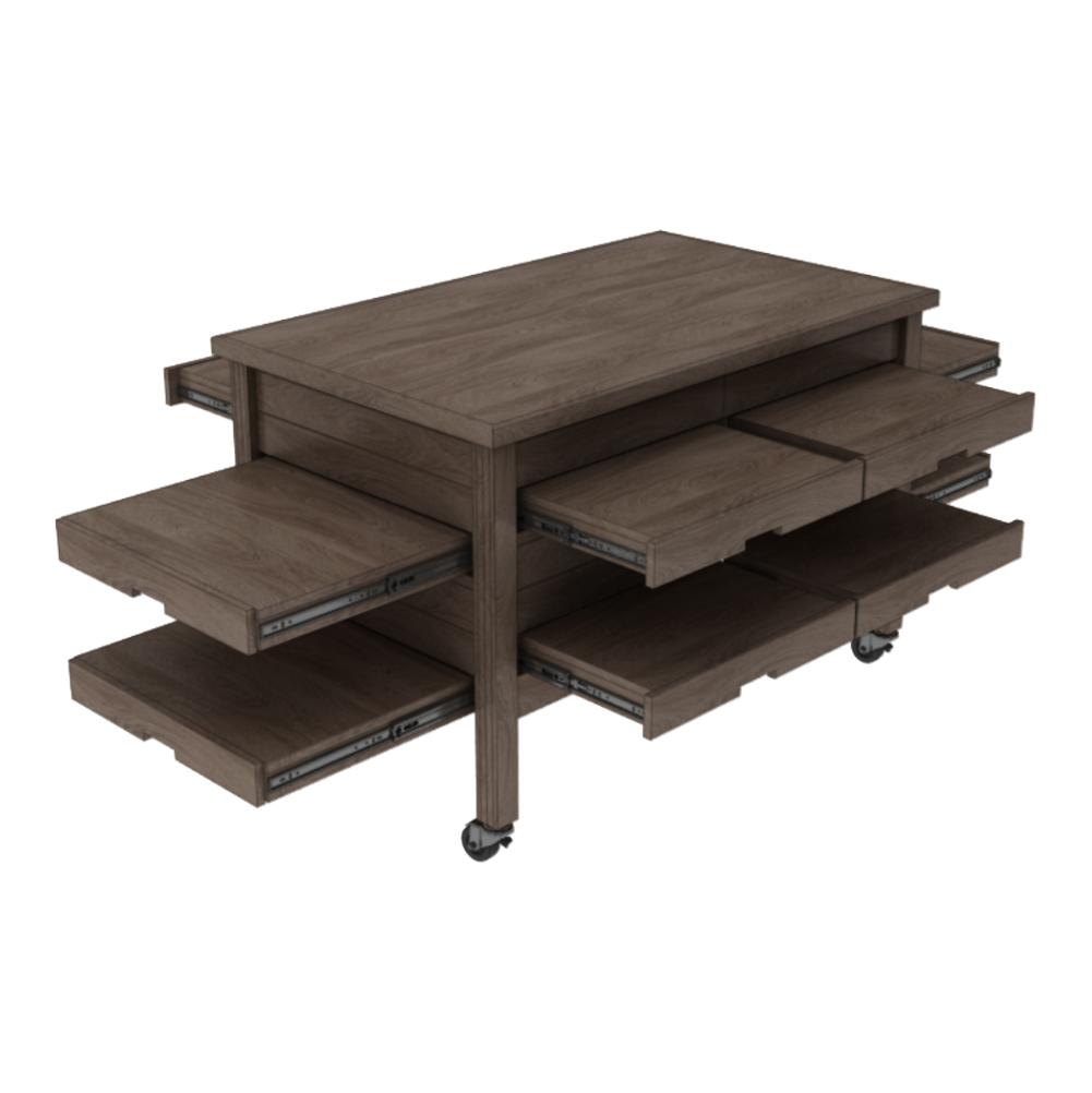 4-Way Pull-Out Rectangular Table