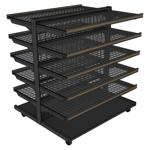5-Shelf Double Sided Displays
