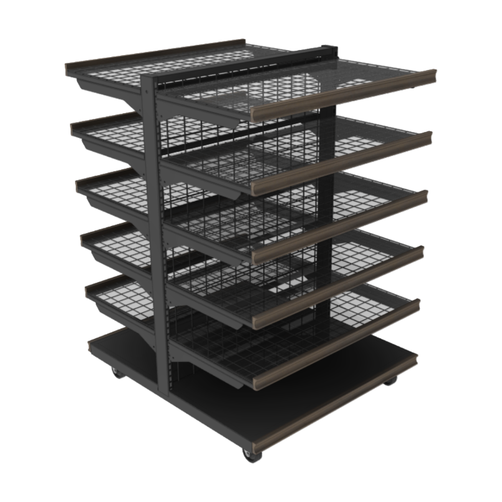 36" 5-Shelf Double-Sided Display