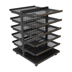 36" 5-Shelf Double-Sided Display