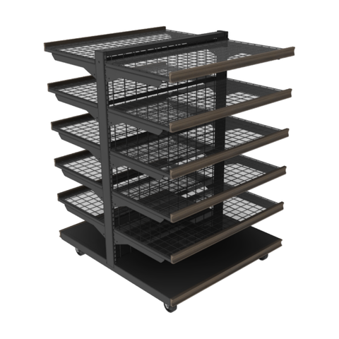 36" 5-Shelf Double-Sided Display