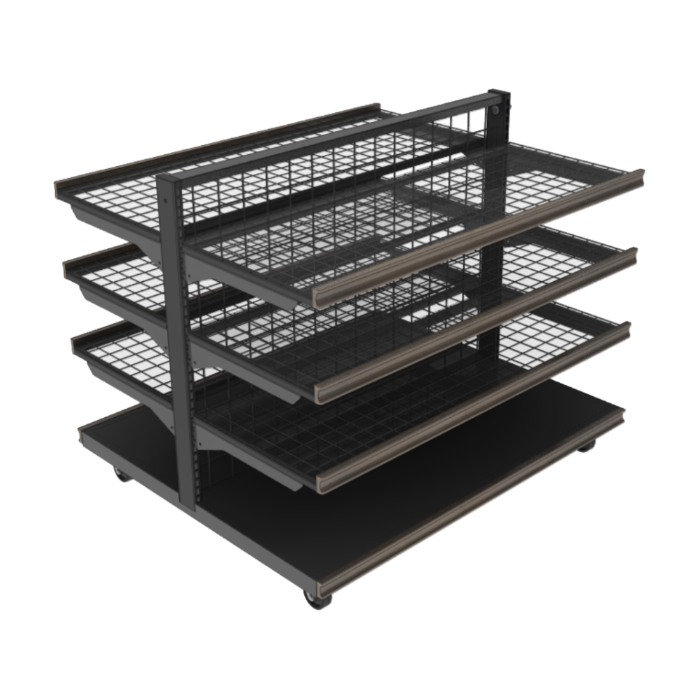 48" 3-Shelf Double-Sided Display