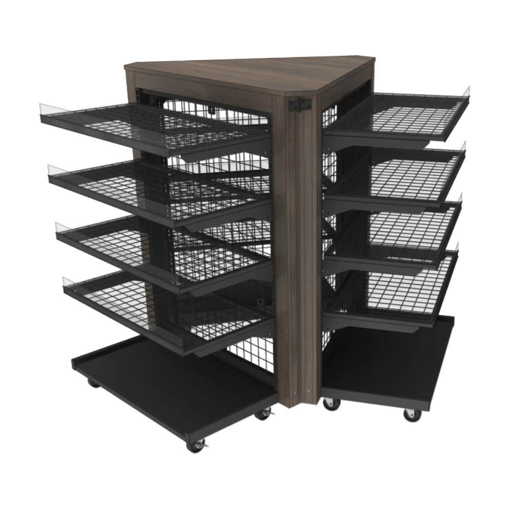 Triangular Shelving Display