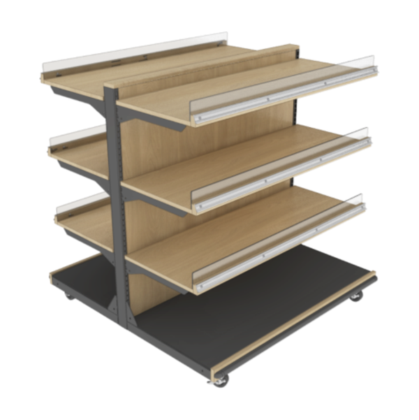 3-Shelf Double Sided Display