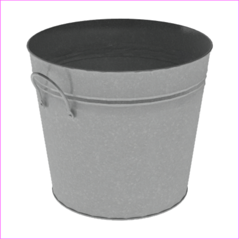 11 ½” X 10” Galvanized Metal Bucket