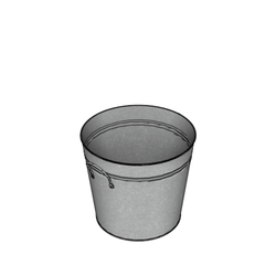 11 ½” X 10” Galvanized Metal Bucket